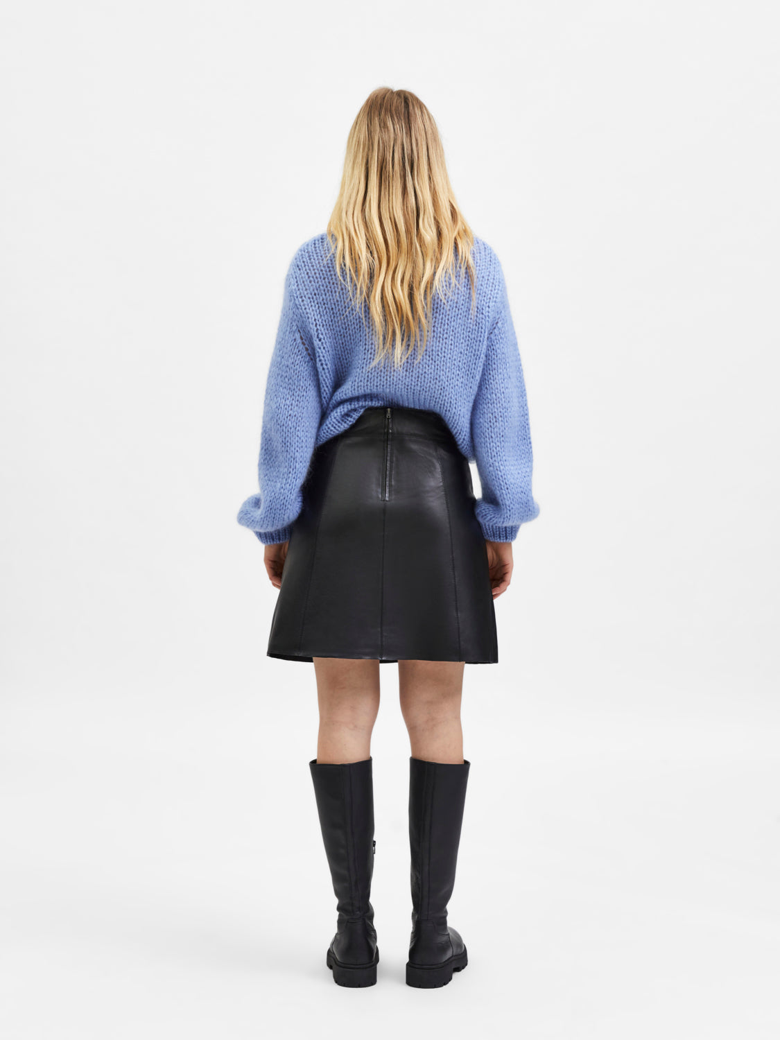 Ibi Skinnskjørt - Sort